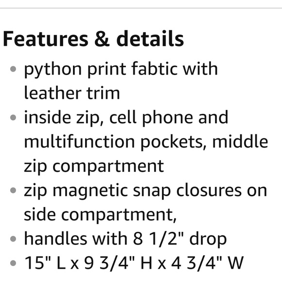 Coach Madison python Print carry all - Picture 7 of 8